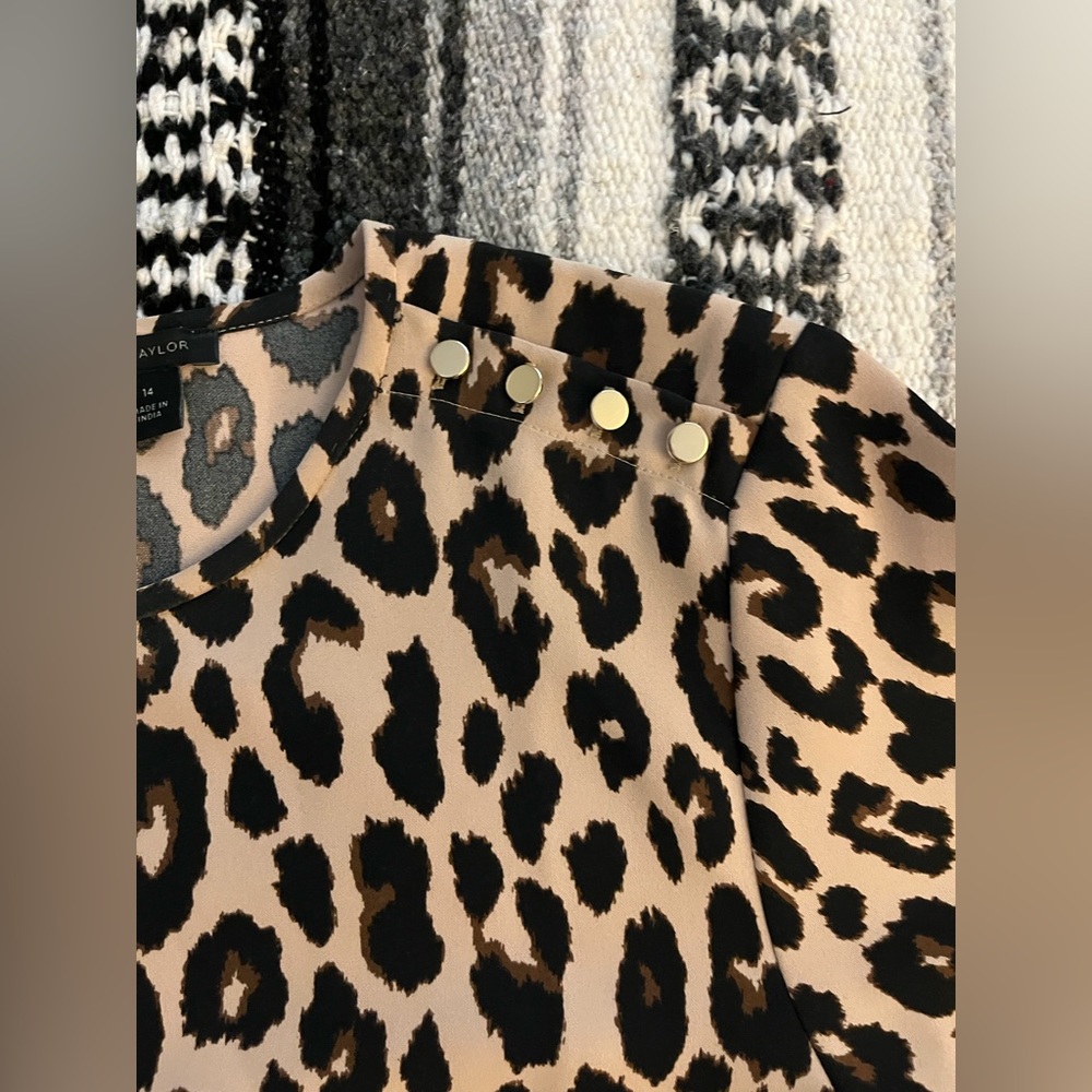 Ann Taylor cheetah print dress